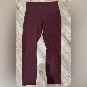 Lululemon maroon leggings Sz 12